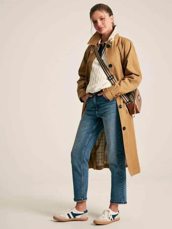 Joules Coats and Jackets Brown Waterproof Belted Trench Coat 8211 Women
