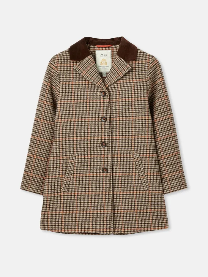 Joules Coats and Jackets Brown Wool Coat 8211 Girls