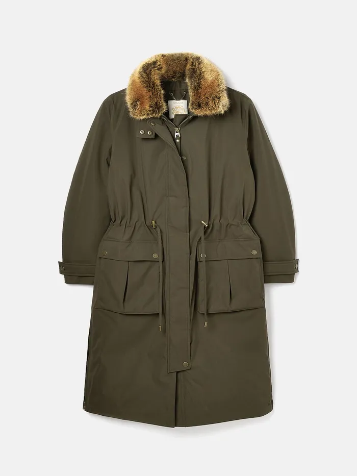 Joules Coats and Jackets Dark Green Waterproof Padded Raincoat 8211 Women