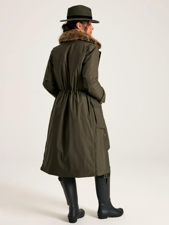 Joules Coats and Jackets Dark Green Waterproof Padded Raincoat 8211 Women