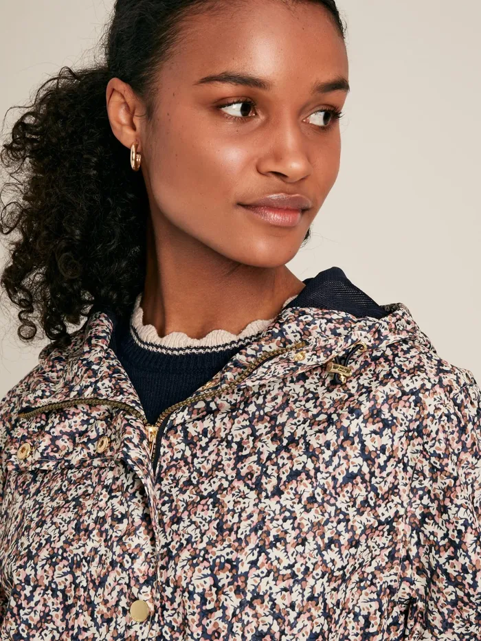 Joules Coats and Jackets Ditsy Floral Waterproof Packable Raincoat 8211 Women