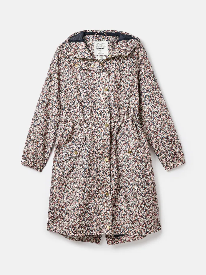 Joules Coats and Jackets Ditsy Floral Waterproof Packable Raincoat 8211 Women