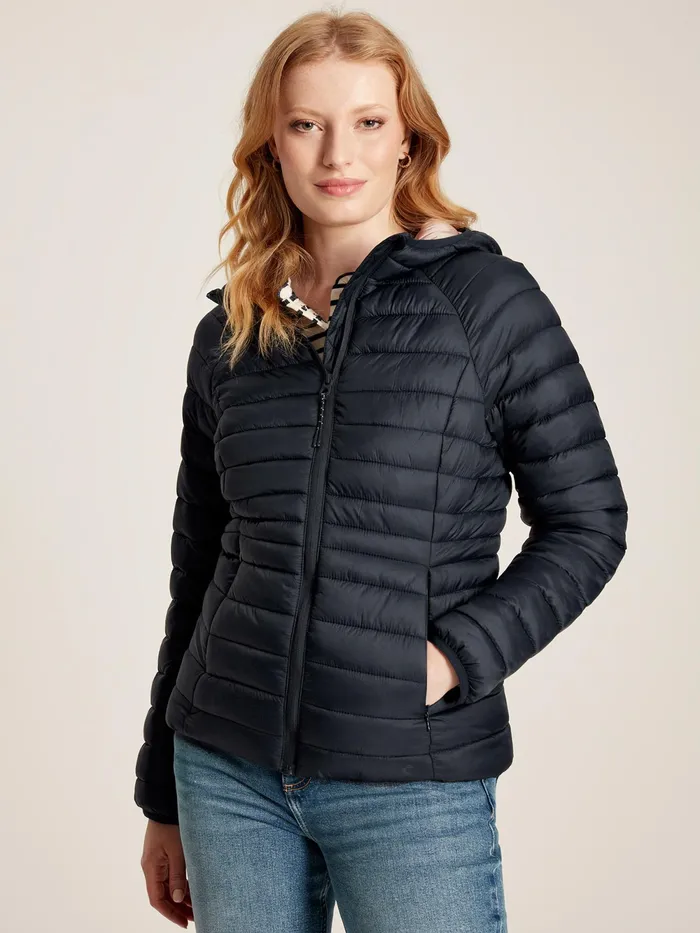 Joules Coats and Jackets Navy Showerproof Packable Padded Jacket 8211 Women