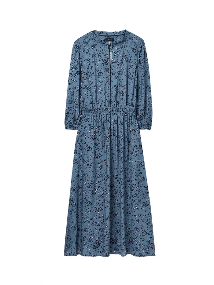 Joules Dresses Blue Josie Frill Elasticated Waist Dress 8211 Women