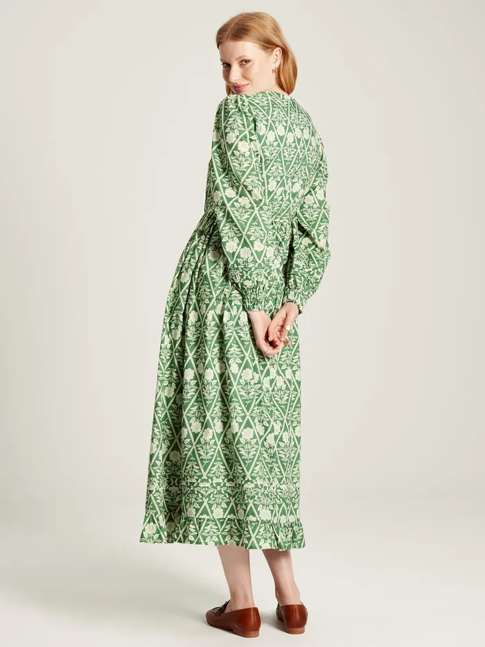 Joules Dresses Green Floral Pleated Dress 8211 Women