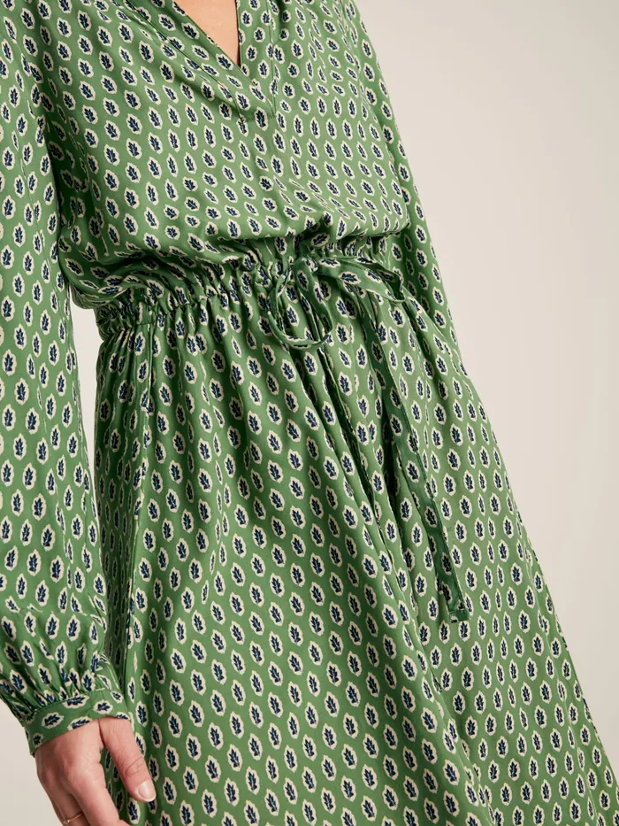 Joules Dresses Green Long Sleeve Belted Midi Dress 8211 Women