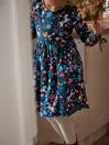 Joules Dresses Navy Blue Long Sleeve Jersey Dress With Pockets 8211 Girls