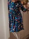 Joules Dresses Navy Blue Long Sleeve Jersey Dress With Pockets 8211 Girls
