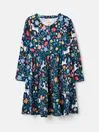 Joules Dresses Navy Blue Long Sleeve Jersey Dress With Pockets 8211 Girls