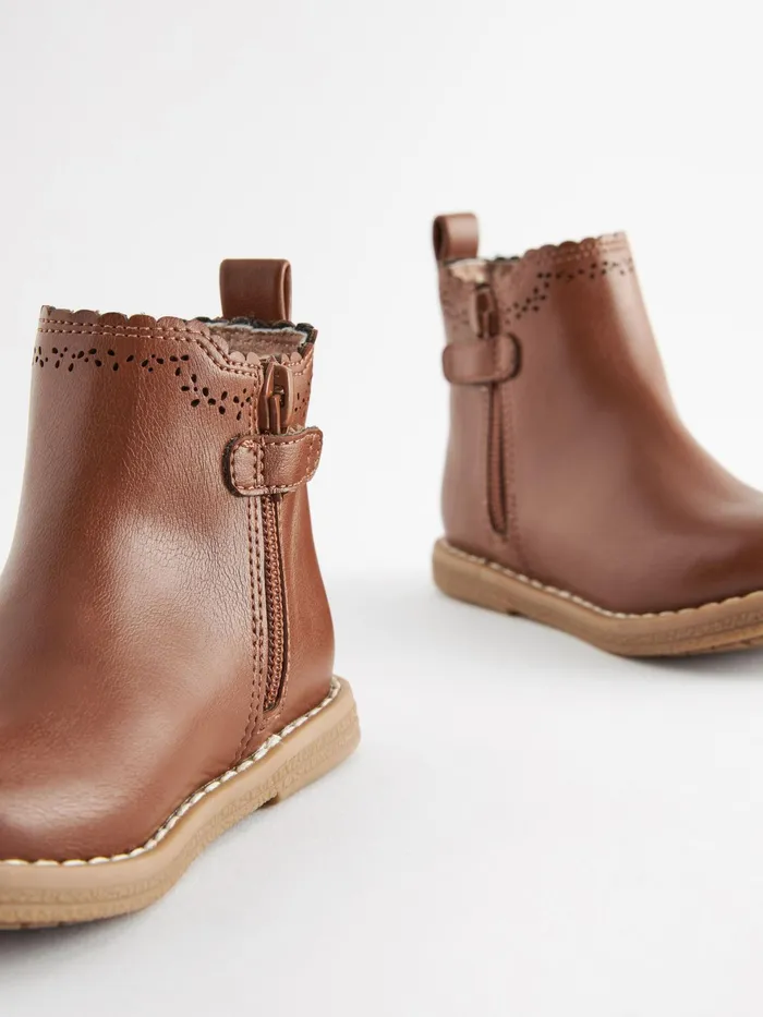 Joules Footwear Next Tan Brown CutOut Detail Chelsea Boots 8211 Girls
