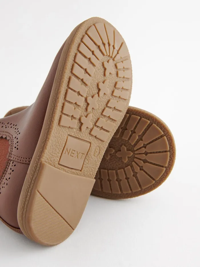 Joules Footwear Next Tan Brown CutOut Detail Chelsea Boots 8211 Girls