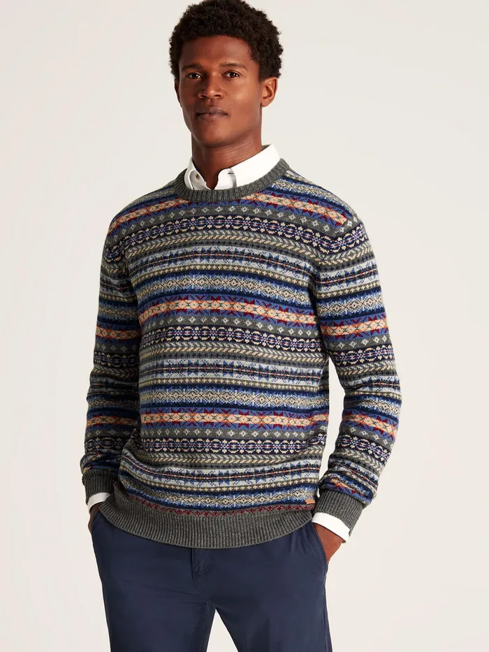 Joules Knitwear Grey Jumper 8211 Men