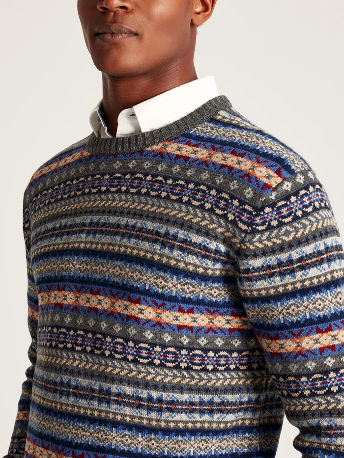 Joules Knitwear Grey Jumper 8211 Men