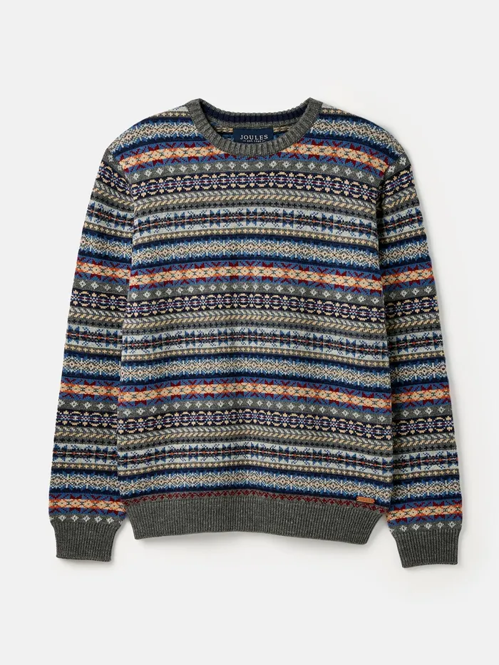 Joules Knitwear Grey Jumper 8211 Men