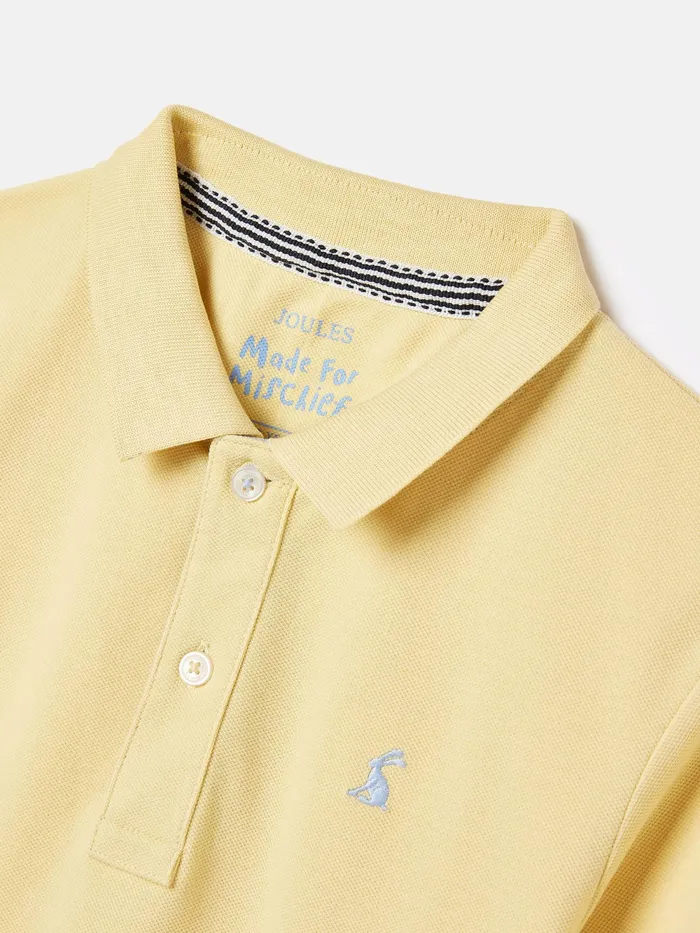Joules Polo Shirts Yellow Pique Cotton Polo Shirt 8211 Boys