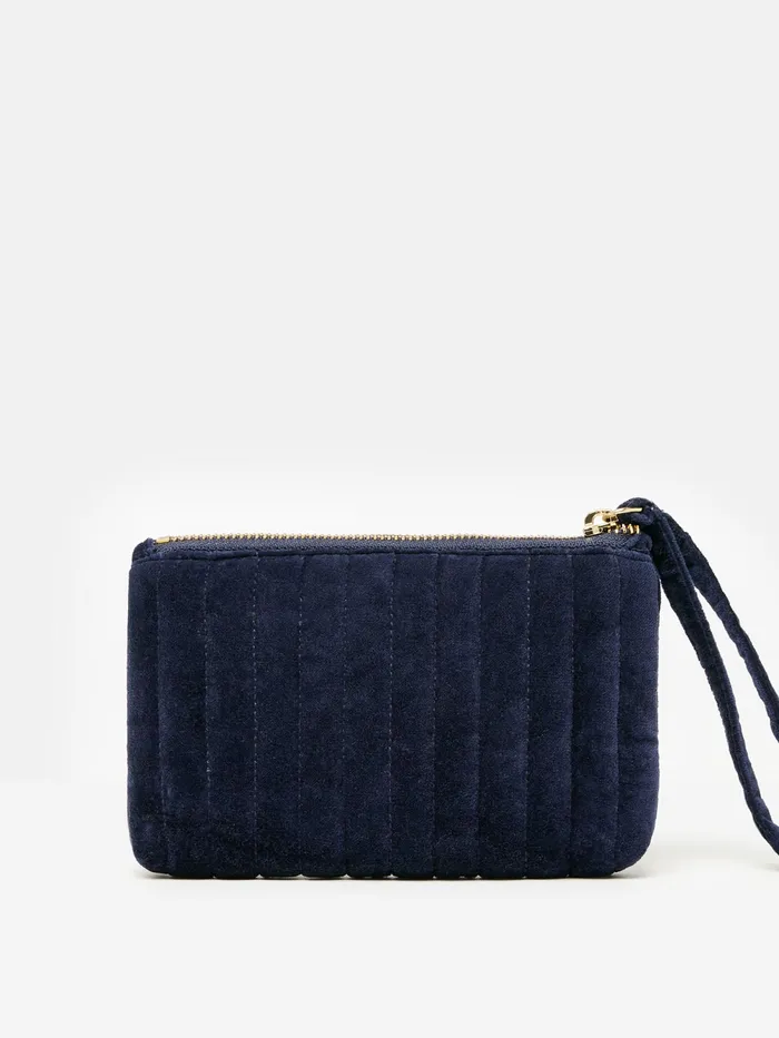Joules Purses Navy Velvet Wrist Purse 8211 Women