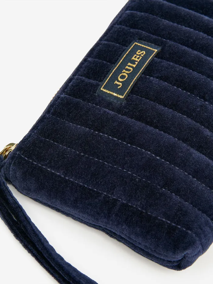 Joules Purses Navy Velvet Wrist Purse 8211 Women