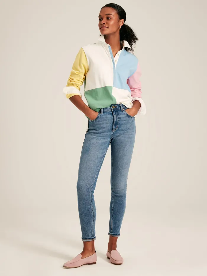 Joules Rugby Shirts Multi Colour Block Cotton Rugby Shirt 8211 Women