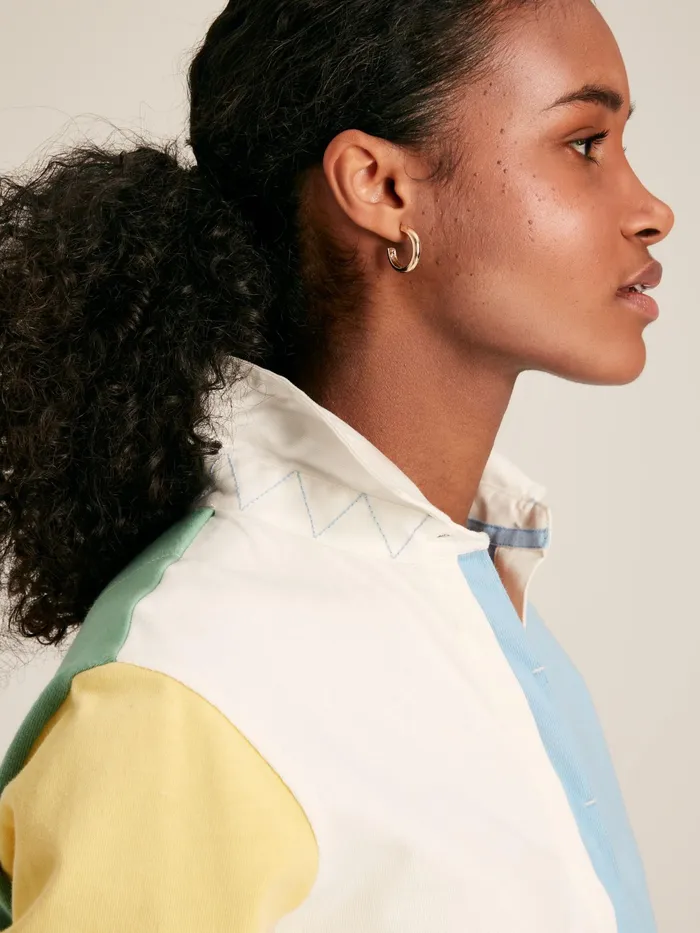 Joules Rugby Shirts Multi Colour Block Cotton Rugby Shirt 8211 Women