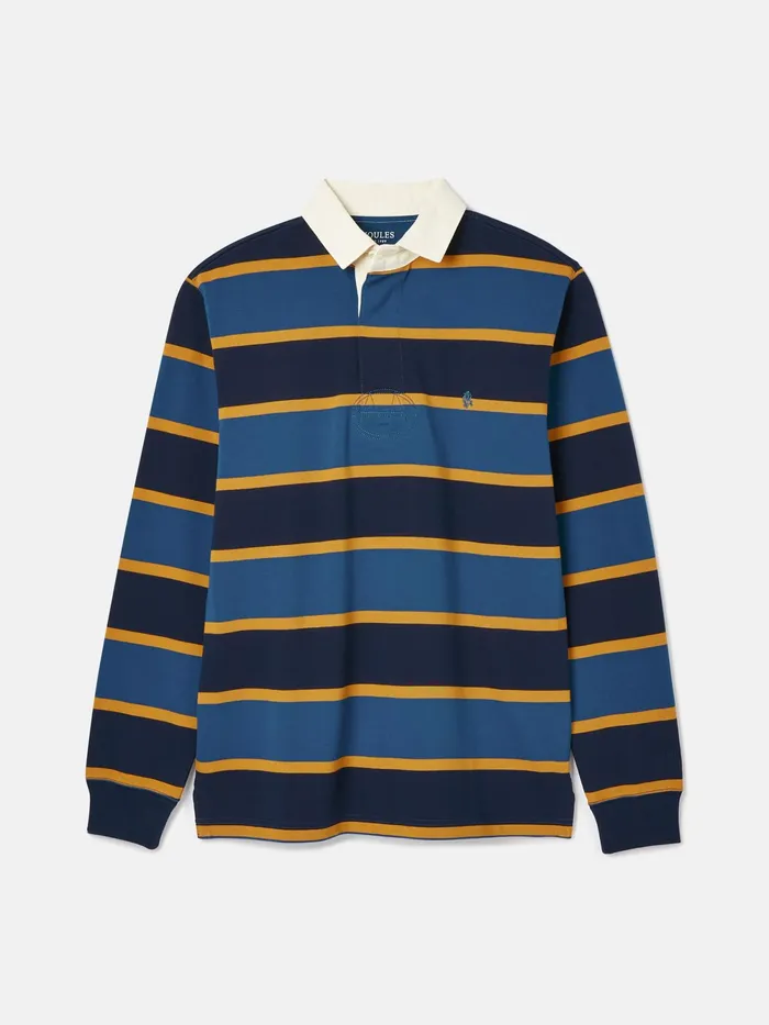 Joules Rugby Shirts NavyYellow Striped Rugby Shirt 8211 Men