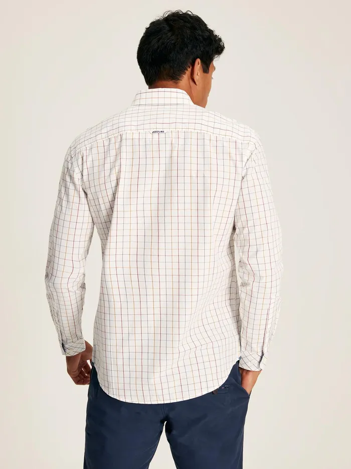 Joules Shirts White Gingham Cotton Poplin Shirt 8211 Men