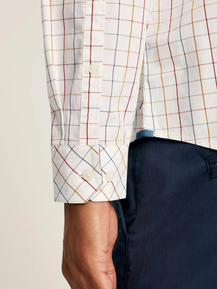 Joules Shirts White Gingham Cotton Poplin Shirt 8211 Men