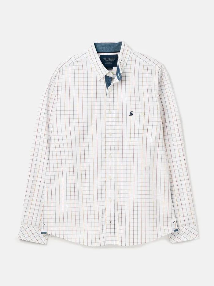 Joules Shirts White Gingham Cotton Poplin Shirt 8211 Men