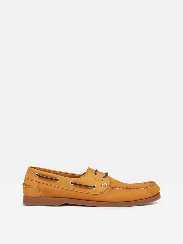 Joules Shoes Tan Brown Classic Leather Boat Shoes 8211 Men
