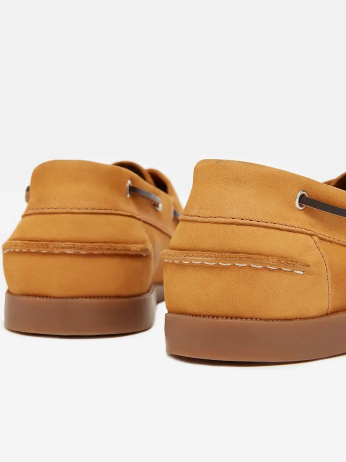 Joules Shoes Tan Brown Classic Leather Boat Shoes 8211 Men