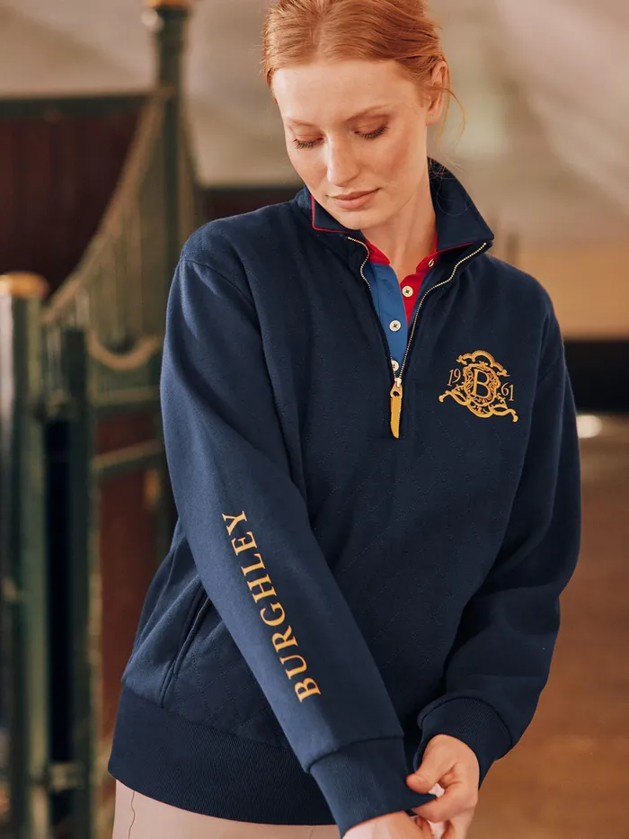 Joules Sweatshirts and Hoodies Blue Quarter Zip Quilted Sweatshirt 8211 Women Joules Sweatshirts and Hoodies Blue Quarter Zip Quilted Sweatshirt 8211 Women