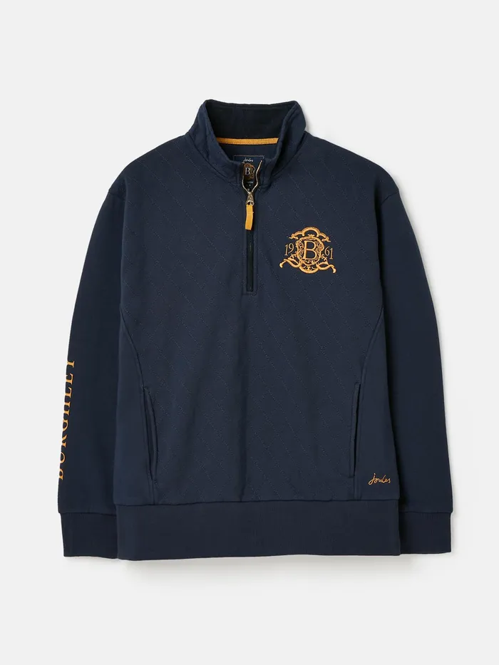 Joules Sweatshirts and Hoodies Blue Quarter Zip Quilted Sweatshirt 8211 Women