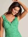 Joules Swimwear and Beachwear Green Frill Swimsuit 8211 Women