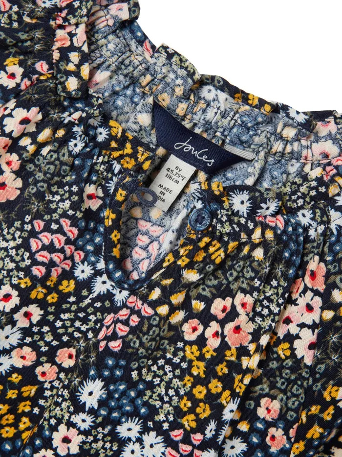 Joules Tops and Tshirts Blue Tilly Notch Neck Tiered Woven Top 212 Years 8211 Girls