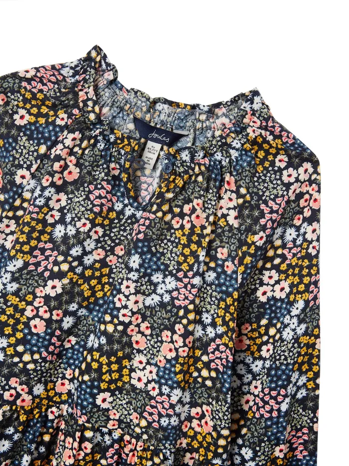 Joules Tops and Tshirts Blue Tilly Notch Neck Tiered Woven Top 212 Years 8211 Girls