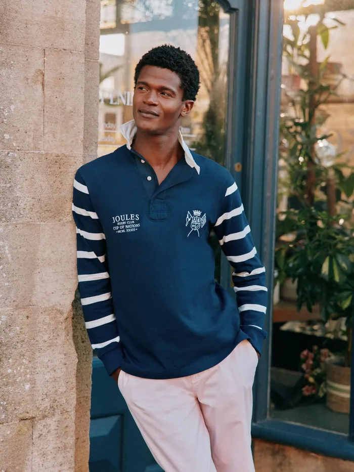 Joules Tops and Tshirts Navy Classic Rugby Shirt 8211 Men