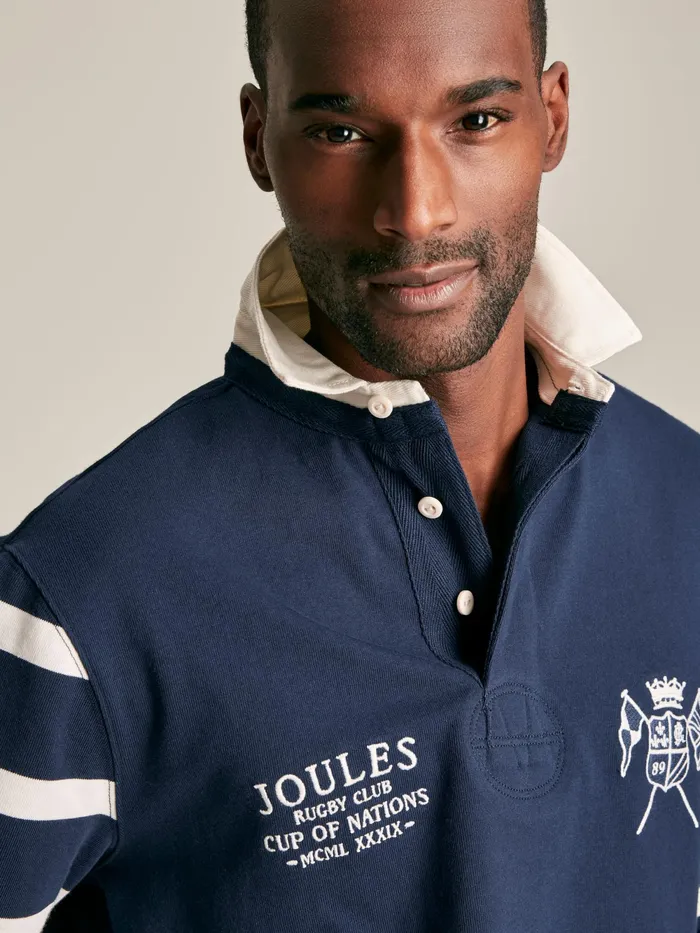 Joules Tops and Tshirts Navy Classic Rugby Shirt 8211 Men
