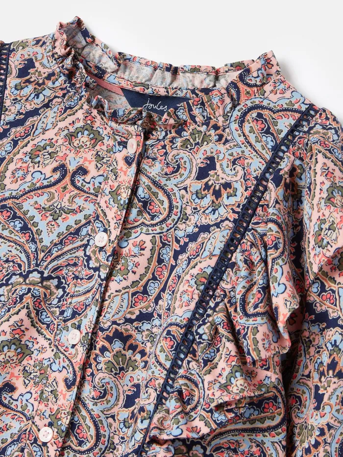 Joules Tops and Tshirts Pink Long Sleeve Paisley Blouse 8211 Girls