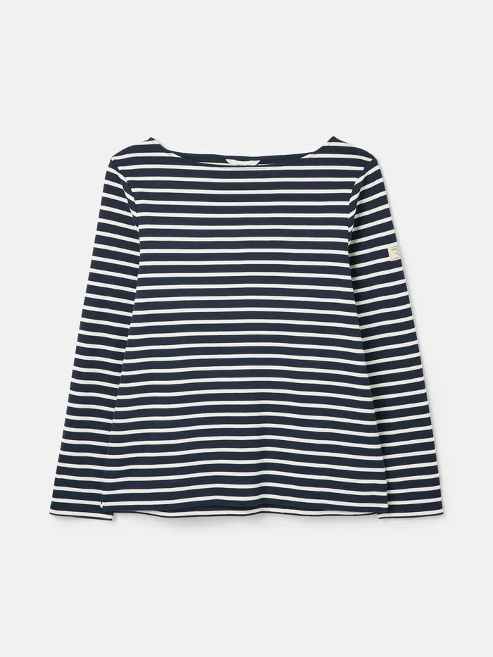 Joules Tops Navy Blue Stripe Boat Neck Breton Top 8211 Women