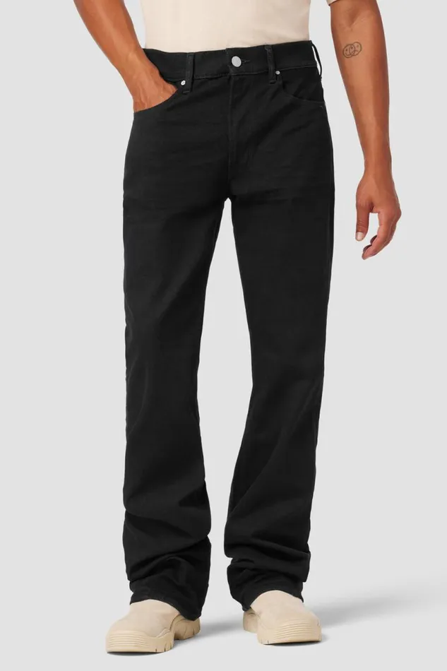 Kick Flare Men Hudson Jeans Walker Kick Flare Jean Black Iron