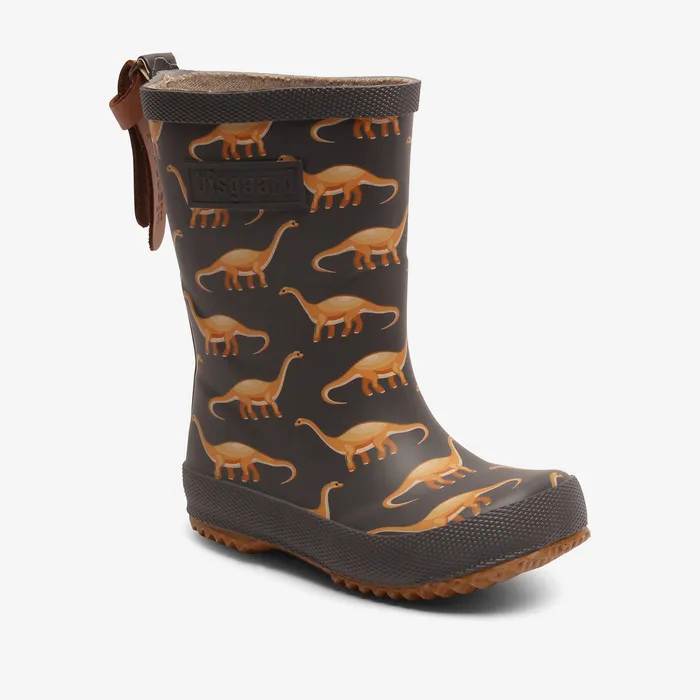 KIDS basic rubber camel dinos Blue Rubber boots bisgaardshoes