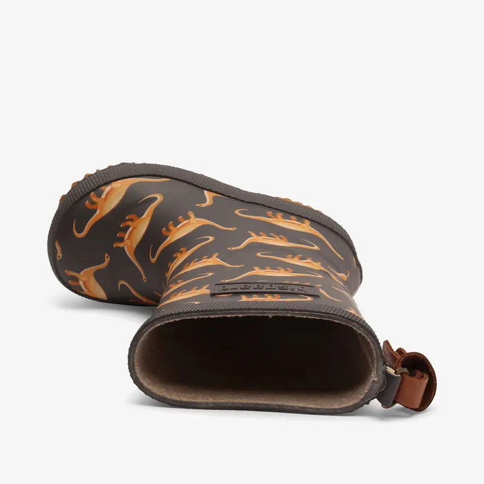 KIDS basic rubber camel dinos Blue Rubber boots bisgaardshoes