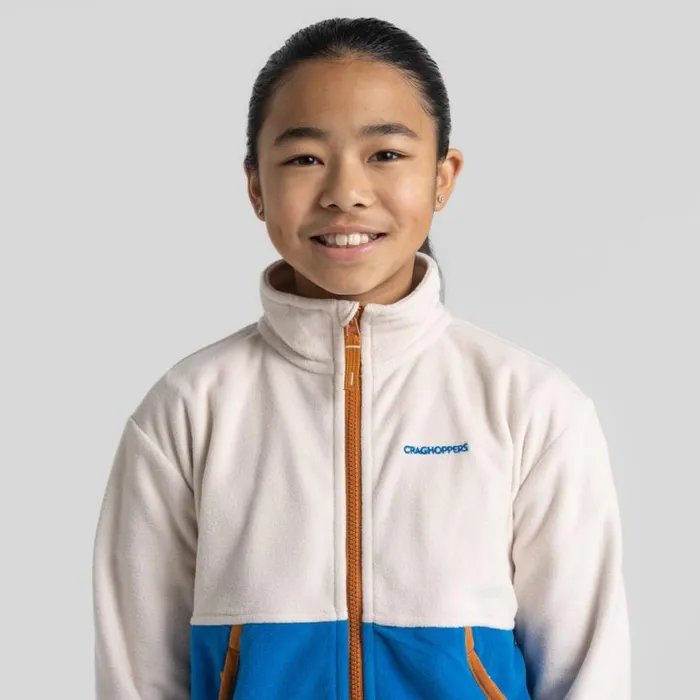 Kids Full Zip Fleece Craghoppers Kid039s Valo Jacket Ecru Titan Blue Kids Full Zip Fleece Craghoppers Kid039s Valo Jacket Ecru Titan Blue