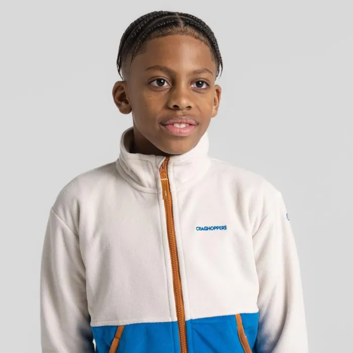 Kids Full Zip Fleece Craghoppers Kid039s Valo Jacket Ecru Titan Blue Kids Full Zip Fleece Craghoppers Kid039s Valo Jacket Ecru Titan Blue