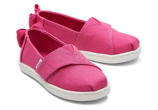 Kids KidsTiny Alpargata Pink Bow Toddler Shoe Fuchsia TOMS Alpargatas