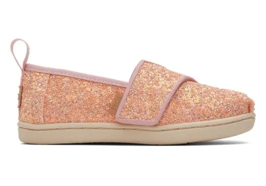 Kids KidsTiny Alpargata Pink Glitter Toddler Shoe Pink Glitter TOMS Alpargatas