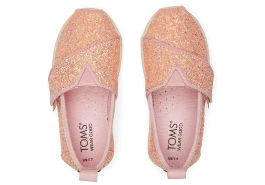 Kids KidsTiny Alpargata Pink Glitter Toddler Shoe Pink Glitter TOMS Alpargatas