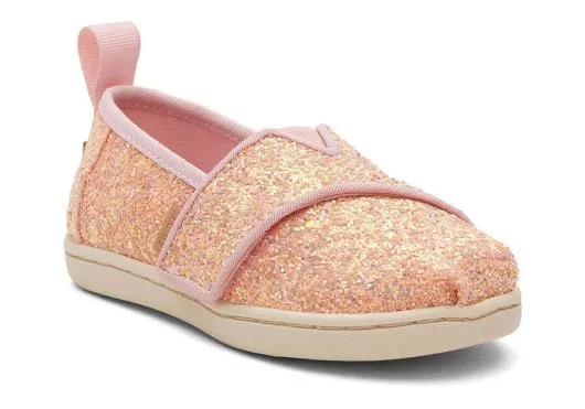Kids KidsTiny Alpargata Pink Glitter Toddler Shoe Pink Glitter TOMS Alpargatas