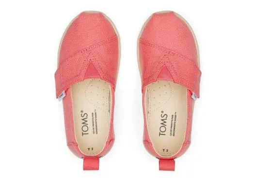 Kids KidsTiny Alpargata Woven Peach TOMS Alpargatas