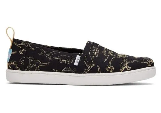 Kids KidsYouth Alpargata Dino Black Dino Glow TOMS Alpargatas