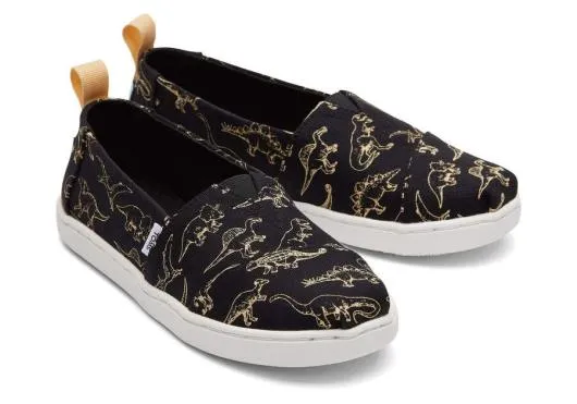 Kids KidsYouth Alpargata Dino Black Dino Glow TOMS Alpargatas